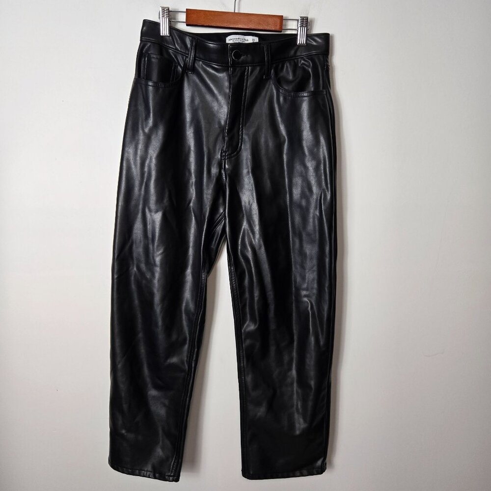 Abercrombie & Fitch Size 28 Ankle Straight Ultra High Rise Vegan Leather Pants